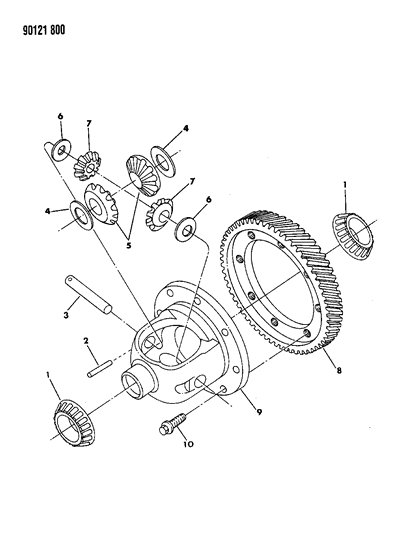 1990 Chrysler LeBaron GTC Differential Manual Transaxle Diagram