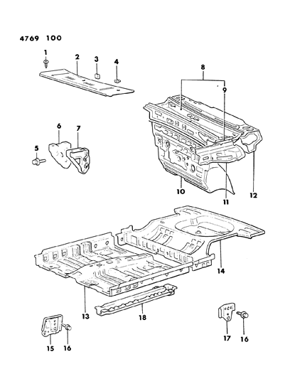 1984 Dodge Colt Bolt (10 X 30) Diagram for MB233559