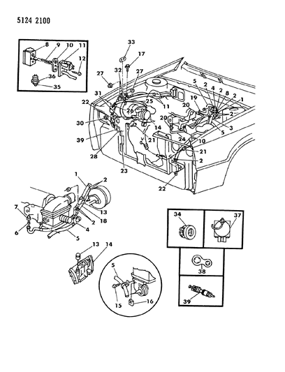 1985 Chrysler LeBaron GTS Plumbing - A/C & Heater Diagram 1 - Thumbnail