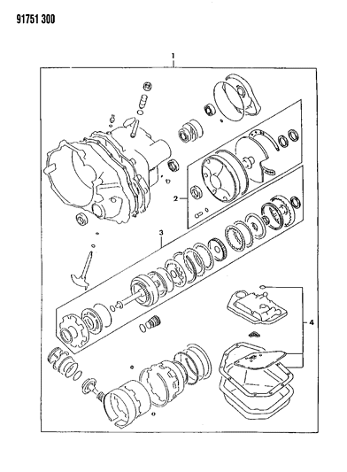 1991 Dodge Colt Seal & Gasket Package, Repair Automatic Transaxle Diagram 2 - Thumbnail