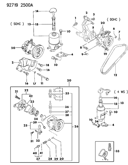 1992 Dodge Stealth Bolt And Washer M10X30 Diagram for MF303365