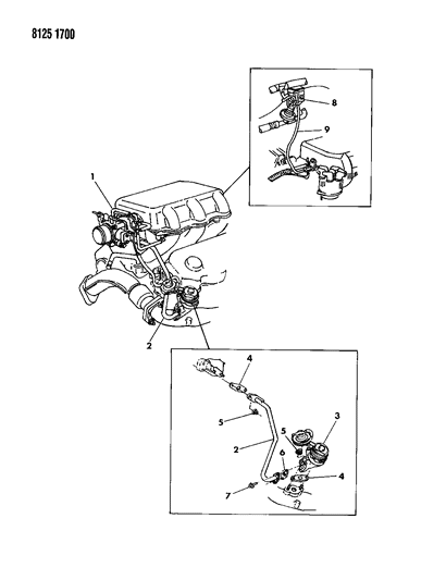 1988 Dodge Caravan EGR System Diagram 3 - Thumbnail