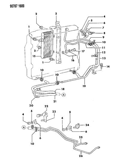 1990 Dodge Ram 50 Oil Cooler Lines Diagram 1 - Thumbnail