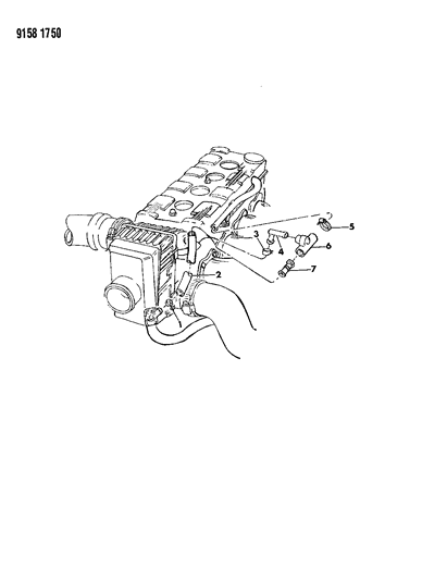 1989 Chrysler TC Maserati Crankcase Ventilation Diagram 1 - Thumbnail