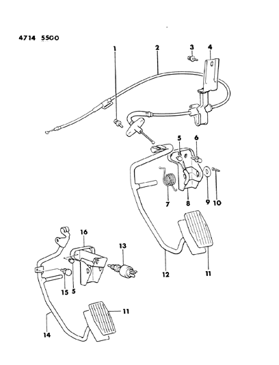 1984 Chrysler Conquest Accelerator Linkage Diagram 2 - Thumbnail