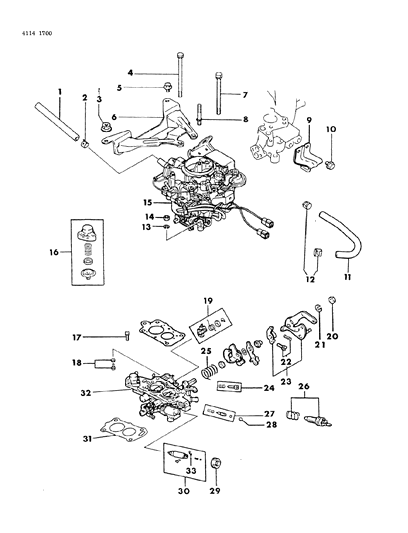 1984 Dodge Daytona Snap Ring, California And H/Alternator Diagram for MD606522