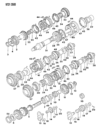 1989 Dodge Ram 50 Gear, Reverse, F Engine Diagram for MD733091