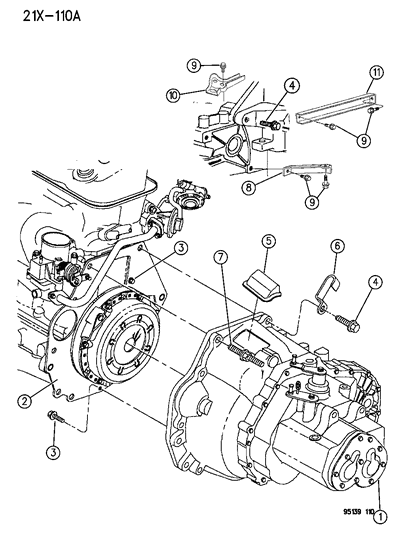 1995 Dodge Neon Clip, Rear Diagram for 4661929