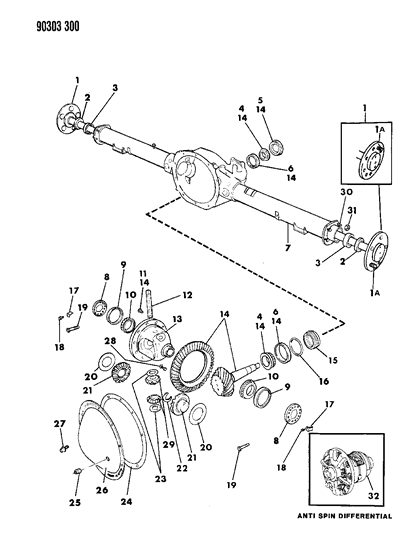 1992 Dodge W250 Lubricant Axle [Differential Service Additive] Diagram for 5010320AA