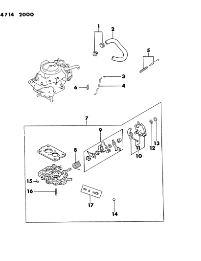 1984 Dodge Colt Carburetor Throttle Parts Diagram 3 - Thumbnail