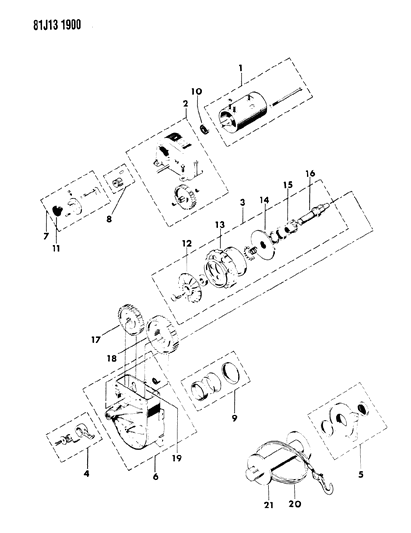 1986 Jeep J10 Winch Mounting Warn Diagram 1 - Thumbnail