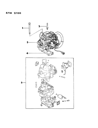 1984 Dodge Ram 50 Carburetor & Gasket Set Diagram 1 - Thumbnail