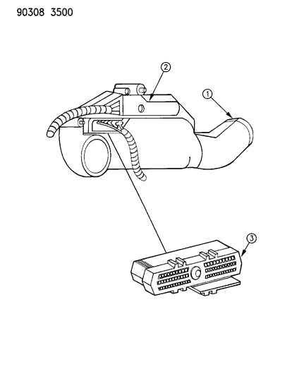 1993 Dodge Ram Van ECM Diagram for R4557571