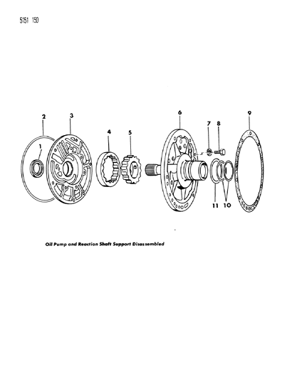 1985 Chrysler Executive Limousine Oil Pump With Reaction Shaft Diagram 1 - Thumbnail
