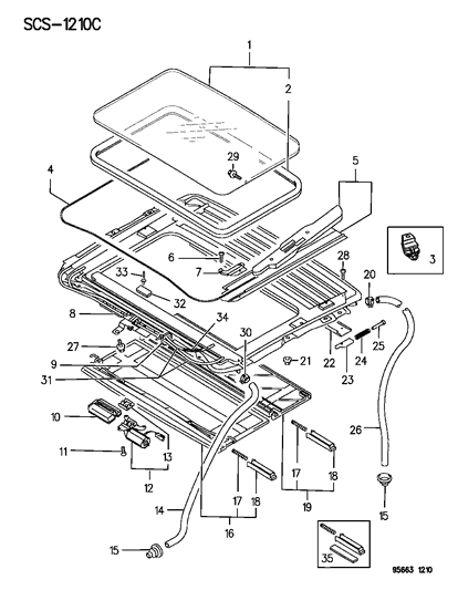 1996 Chrysler Sebring Coupe Sunroof Diagram