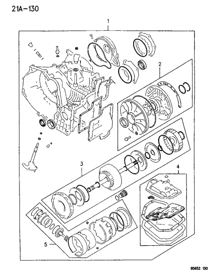 1996 Chrysler Sebring Coupe Seal & Gasket Package, Repair Automatic Transaxle Diagram 2 - Thumbnail