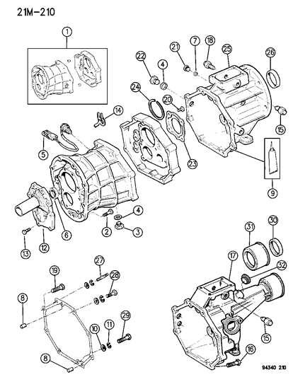 1996 Dodge Dakota Case & Extension Diagram 2 - Thumbnail