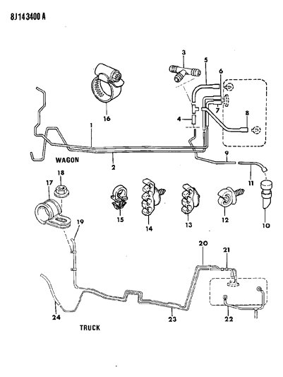 1990 Jeep Comanche Fuel Line Diagram 1 - Thumbnail