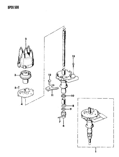 1992 Dodge Monaco Distributor Diagram 1 - Thumbnail