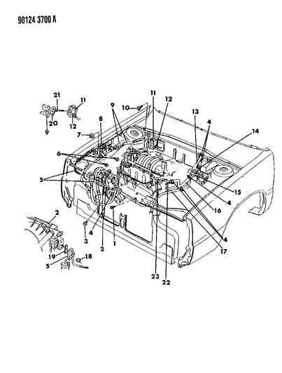 1990 Chrysler New Yorker Base Model Plumbing - A/C & Heater Diagram 2 - Thumbnail