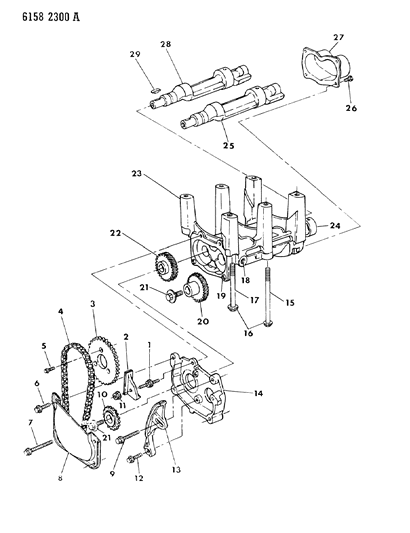 1986 Chrysler LeBaron Base Balance Shafts Diagram 1 - Thumbnail