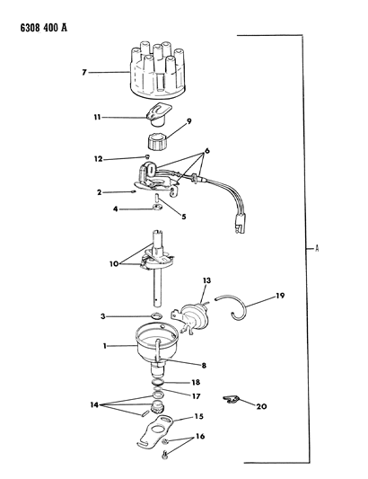1986 Dodge W150 Pick-Up Coil Diagram for 4145239