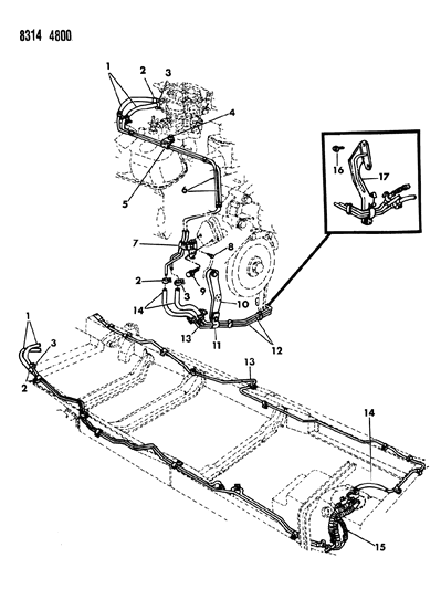 1989 Dodge Dakota Fuel Line Diagram 2 - Thumbnail