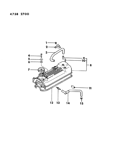 1984 Dodge Ram 50 Rocker Cover Diagram 2 - Thumbnail