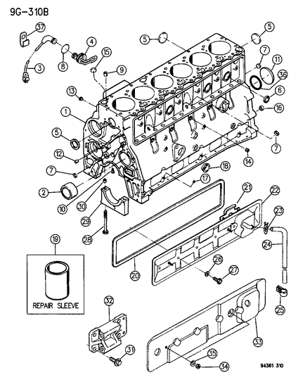 1996 Dodge Ram 2500 Bearings Diagram for 4429368
