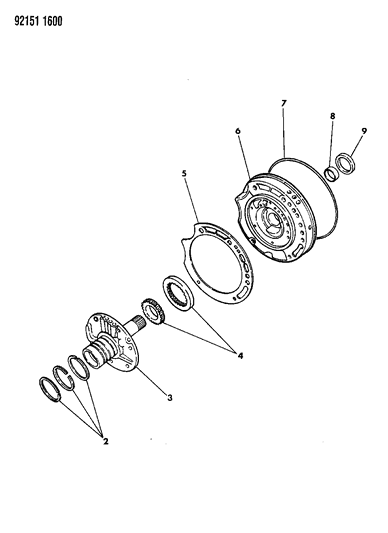 1992 Chrysler LeBaron GTC Oil Pump With Reaction Shaft Diagram 2 - Thumbnail