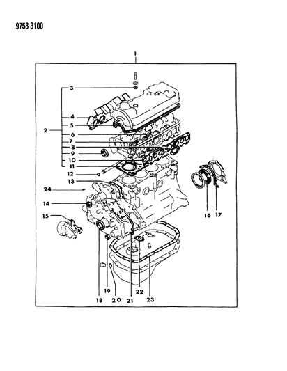 1989 Dodge Ram 50 Engine Gasket Sets Diagram 2 - Thumbnail