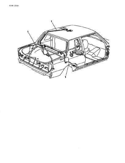 1984 Chrysler LeBaron Wiring - Body & Accessories Diagram 1 - Thumbnail