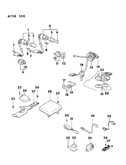 1984 Dodge Colt Screw, W/Washer , (5X20Mm) Diagram for MF350772