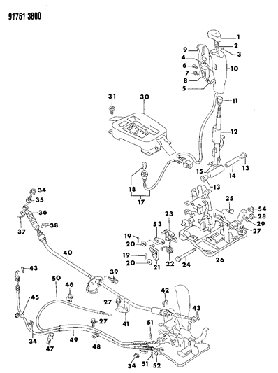 1991 Dodge Stealth Switch Transmission Overdrive Diagram for MB829168