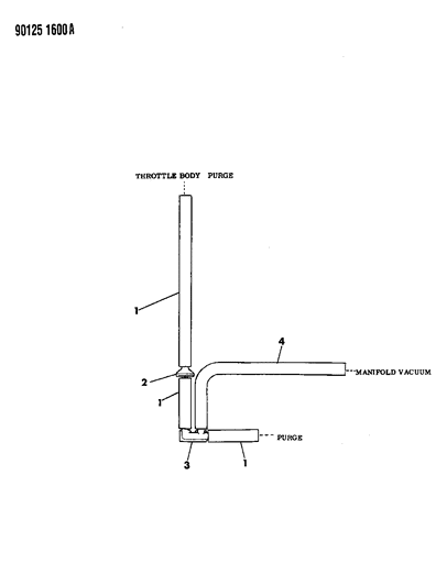 1990 Chrysler New Yorker Base Model Emission Hose Harness Diagram 3 - Thumbnail