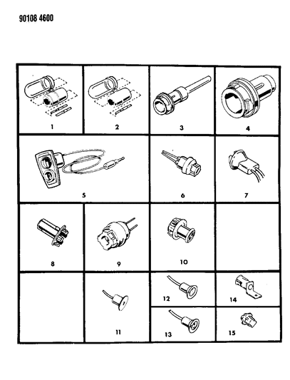 1990 Chrysler LeBaron Socket, Printed Circuit Board Diagram for 4450822