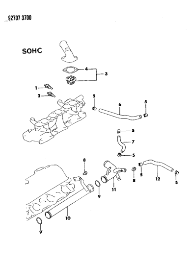 1994 Dodge Stealth Water Pipes Diagram 2 - Thumbnail