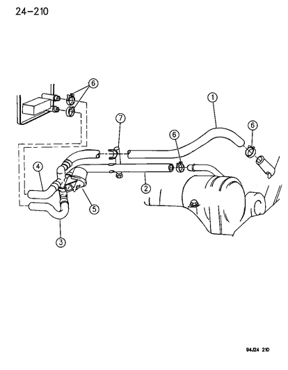 1996 Jeep Cherokee Heater Hoses Diagram 2 - Thumbnail