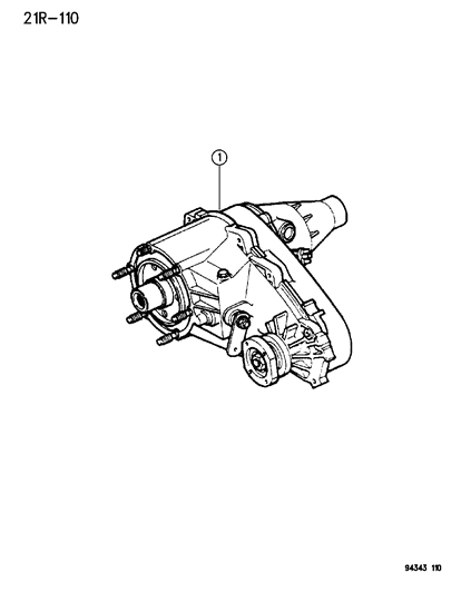 1996 Dodge Dakota Transfer Case Assembly, Complete (W/Tag) Diagram for R2105366
