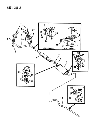 1987 Dodge Dakota Bolt Shoulder .312-18X2.00 Diagram for 6033047