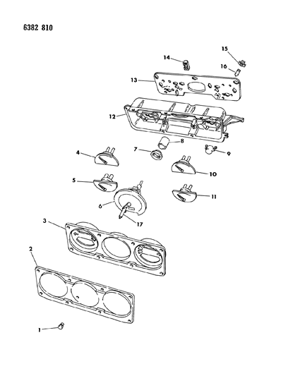 1987 Dodge D150 Instrument Panel Cluster Diagram