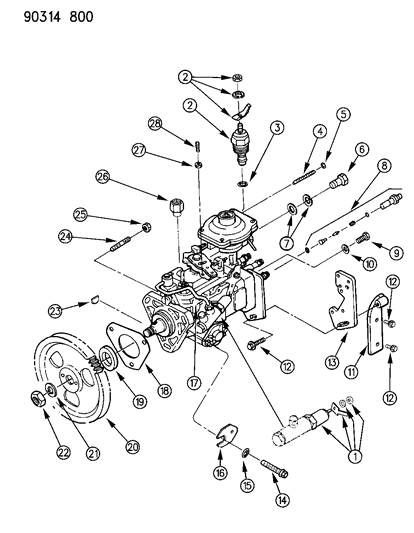 1992 Dodge D150 Fuel Pump Injection Diagram