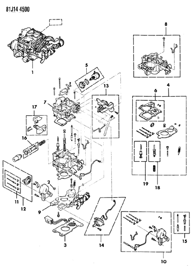 1986 Jeep Comanche Carburetor & Component Parts Diagram 2 - Thumbnail