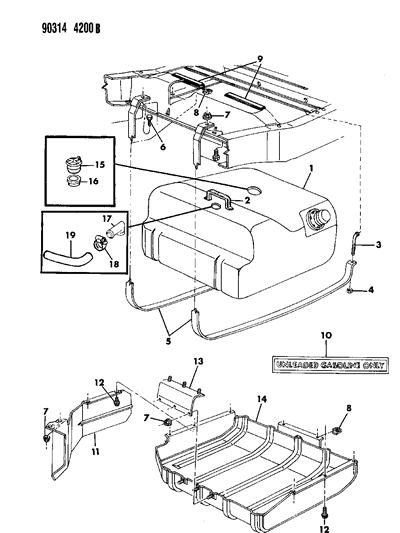 1990 Dodge D150 Fuel Tank Diagram 1 - Thumbnail