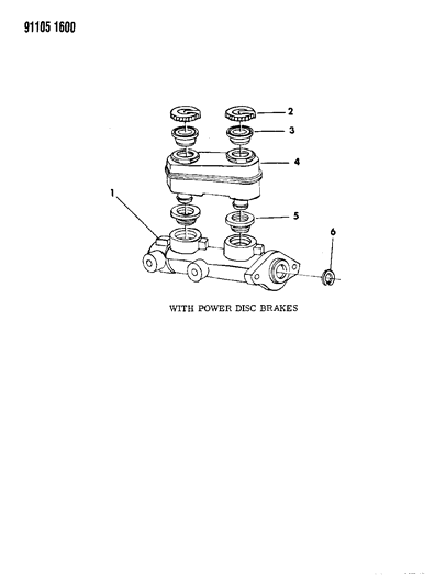 1991 Dodge Caravan Master Cylinder Diagram 1 - Thumbnail