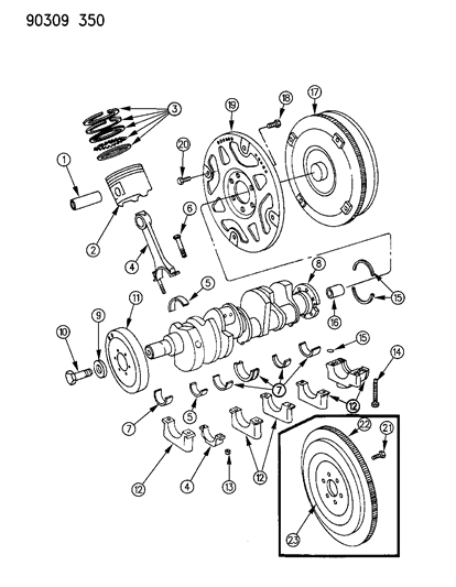 1993 Dodge Ram Van Converter, Torque, Lock - Up Diagram for R2117643AB