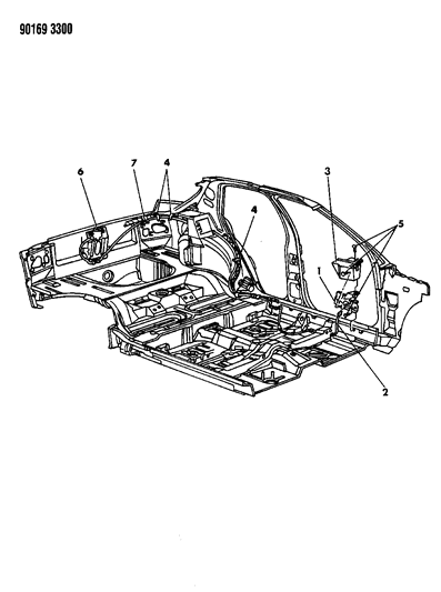 1990 Dodge Shadow Liftgate Release Diagram