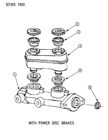 1993 Chrysler New Yorker Salon Master Cylinder Diagram 1 - Thumbnail