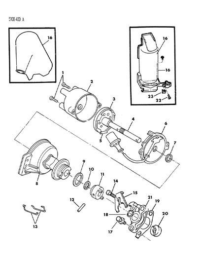 1985 Chrysler LeBaron Base Distributor Diagram 1 - Thumbnail