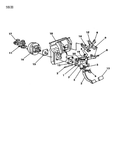 1985 Dodge Lancer Brake Pedal Diagram 1 - Thumbnail